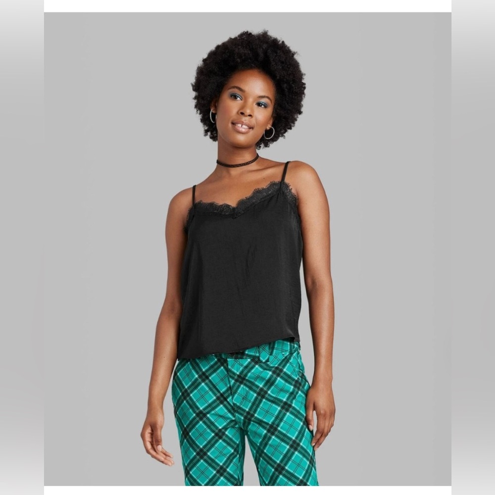 Wild Fable Women's Lace Trim Satin Cami